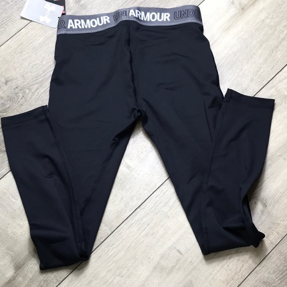 NWT UNDER ARMOUR GIRLS BLACK PANT/Leggins SZ YLG - Picture 4 of 6
